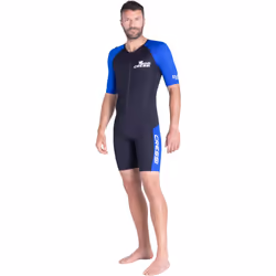 Cressi Mens Tiburon Man Monopiece 2 Mm Shorty Wetsuit, Black / Blue, XL EU