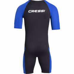 Cressi Mens Tiburon Man Monopiece 2 Mm Shorty Wetsuit, Black / Blue, XL EU