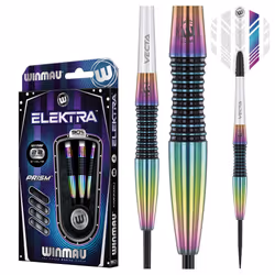 WINMAU Elektra 90% Tungsten Steel Tip Darts with Prism Flights and Vecta Shafts (Stems) 22 gram - Urban Grip - Match Weighed  ...
