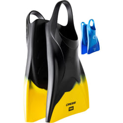 CRESSI Adult Swim Fins - Flexible Silicone for Comfortable and Durable Use, Black/Yellow, 35/38 - Pura: Designed in Italy