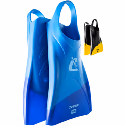 CRESSI Adult Swim Fins - Flexible Silicone for Comfortable and Durable Use, Blue/Azure, 35/38 - Pura: Designed in Italy
