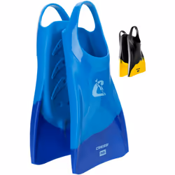 CRESSI Adult Swim Fins - Flexible Silicone for Comfortable and Durable Use, Blue/Azure, 43/45 - Pura: Designed in Italy
