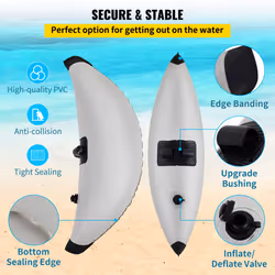VEVOR Kayak Outrigger Stabilizer, 2 PCS, PVC Inflatable Outrigger Float with Sidekick Arms Rod, Standing Float Stabilizer System Kit for Kayaks,