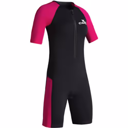 CRESSI Tiburon Lady Shorty Wetsuit 2mm - Wetsuit Shorty Women's made of Neoprene Ultra Stretch 1.5/2mm and Elastane, Black/Pink, XL/5