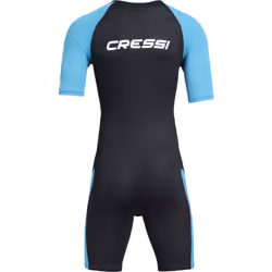 Cressi Womens Tiburon Lady Monopiece 2 Mm Shorty Wetsuit, Black/Aquamarine, S EU