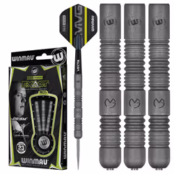 WINMAU Darts Set - Michael Van Gerwen MvG Exact Steeltip Darts - Includes Darts Flights & Stems, Available in 21.5g, 23g, 24g ...