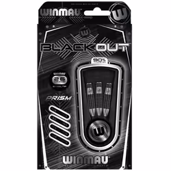 WINMAU Blackout 26 Gram Tungsten Darts Set with Flights and Shafts (Stems)