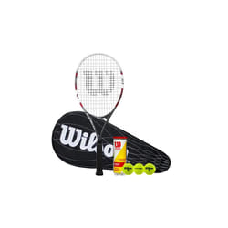 Wilson Fusion XL Tennis Racket + Full Cover & 3 Tennis Balls