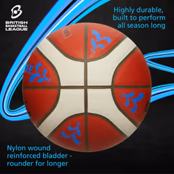 Molten Basketball | Unbeatable B6G4550 | Official BBL British Basketball League Match Ball | Composite Leather | Indoor | Size 6 | For Boys age 12-14,