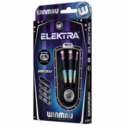 WINMAU Elektra 90% Tungsten Steel Tip Darts with Prism Flights and Vecta Shafts (Stems) 26 gram - Urban Grip - Match Weighed - Streamline Torpedo