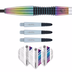 WINMAU Elektra 90% Tungsten Steel Tip Darts with Prism Flights and Vecta Shafts (Stems) 26 gram - Urban Grip - Match Weighed - Streamline Torpedo