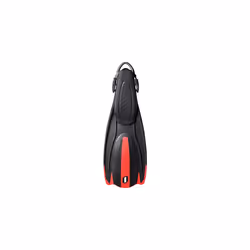 Cressi Maui Fins - Adult Adjustable Diving/Snorkelling Flippers Fins With EBS System, Black / Red, S/M