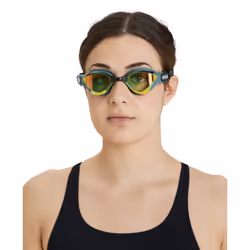 arena Cobra Tri Swipe Mirror Unisex Adult Triathlon Goggles, Swimming Pool Goggles with Mirror Lenses, Anti-Fog, UV Protection, 3 Interchangeable Nose