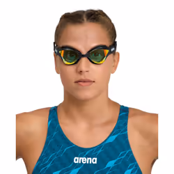 arena Cobra Tri Swipe Mirror Unisex Adult Triathlon Goggles, Swimming Pool Goggles with Mirror Lenses, Anti-Fog, UV Protection, 3 Interchangeable Nose