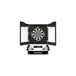 Officially Licensed Jack Daniel's Printed Darts Home Centre in Black Including Dartboard | JD Logo (CAB512)