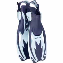 CRESSI Tinetto Rocks Dry Set Blue Navy/Ice Cyan S/M - Kids Snorkeling Set Short Adjustable Fins, Silicone Mask, and Dry Snorkel, Blue Navy/Ice Cyan,