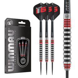 WINMAU Advance 500 Series Tungsten Red 22 Gram Steeltip Darts Set with Flights and Shafts (Stems)