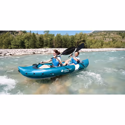 Sevylor Tahaa Kayak Incl. Paddle, Inflatable Canoe for 2 persons, Inflatable Boat, Paddle Boat with Robust PVC Shell, Straps for Fastening Luggage,