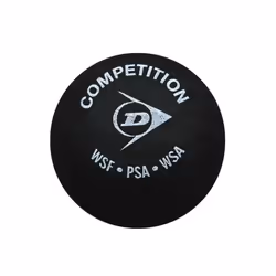 Dunlop Squash Balls Competition Yellow, 12 Balls, for Beginners and Advanced Players ? slow speed
