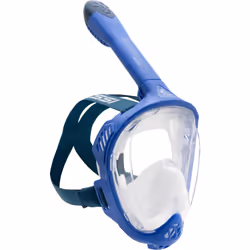 CRESSI Java Full Face Mask Blue/Blue Navy L/XL-Unisex Full Face Snorkel Mask, Ultra Clear Anti Fog Lens, 100% Silicone, Snork ...