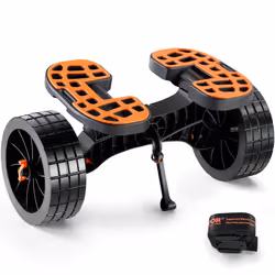 VEVOR Heavy Duty Kayak Cart, 320lbs Load Capacity, Detachable Canoe Trolley Cart with 10'' Solid Tires, Adjustable Brackets & ...