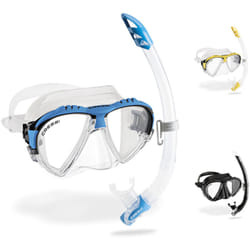 Cressi Adult Matrix & Gamma Mask & Snorkel Set - Clear/Blue