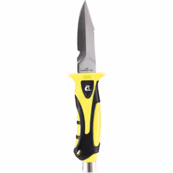 CRESSI Argus SB Knife Black/Yellow - Diving Knife designed for diving enthusiasts, perfect for underwater adventures, Black/Yellow, 9.5 cm.