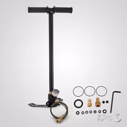VEVOR 3-Stage Hand Stirrup Pump,Hand Pump 4500Psi with High grade 301 stainless steel 3-Stage Air Gun Rifle Pump Filling Stir ...