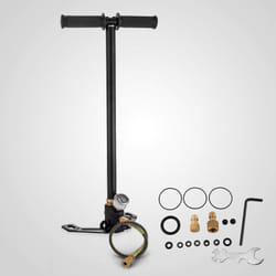 VEVOR 3-Stage Hand Stirrup Pump,Hand Pump 4500Psi with High grade 301 stainless steel 3-Stage Air Gun Rifle Pump Filling Stirrup Charger PCP Hand Pump