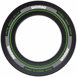 WINMAU Dart Board Surround Ring - Advance Black and Green Dartboard Surround - Backboard Wall Protector