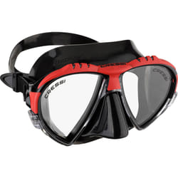 Cressi Matrix Mask - Diving, Apnea and Snorkeling Mask - Soft Silicone, Black/Red