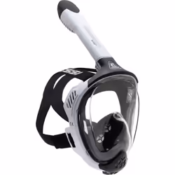 CRESSI Java Full Face Mask White/Black L/XL-Unisex Full Face Snorkel Mask, Ultra Clear Anti Fog Lens, 100% Silicone, Snorkel ...
