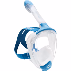 CRESSI Java Full Face Mask Clear/Blue S/M-Unisex Full Face Snorkel Mask, Ultra Clear Anti Fog Lens, 100% Silicone, Snorkel Dr ...