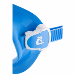 CRESSI Rombo + Mini Dry Combo Azure Clear/Azure - Junior Combo Set, Mask Rombo and Mini Dry Snorkel, Transparent/Azure, One Size