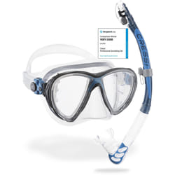 Cressi Big Eyes Evo Alpha Ultra Dry snorkel set snorkel set with snorkel and diving mask waterproof diving mask anti-fog anti-leak tempered glass