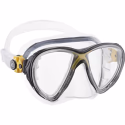 Cressi Big Eyes Evolution Plus Kappa Ultra Dry Combo Diving Set (Made in Italy), Clear/Yellow