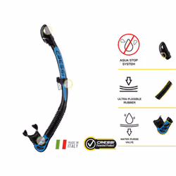 Cressi Big Eyes Evolution Mask & Alpha Ultra Dry Snorkel - Dive Combo Set, One Size, Black/HD Mirrored Lens, Adult Unisex