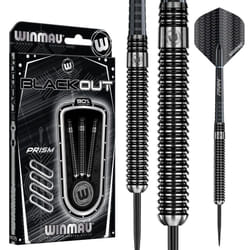 WINMAU Blackout 28 Gram Tungsten Darts Set with Flights and Shafts (Stems)