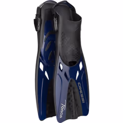 CRESSI Tino Adventure Set Clear/Blue Navy [S/M] - Snorkel Set Tonga Fins, Tino Mask and Scilla Snorkel for Snorkelling and Diving, Transparent/Blue