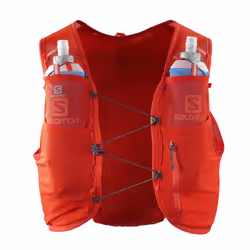 Salomon Adv Hydra Vest 8 Unisex Hydration Vest Trail running Hiking, Comfort and Stability, Quick Access to Hydration, and Simplicity, Red, XS