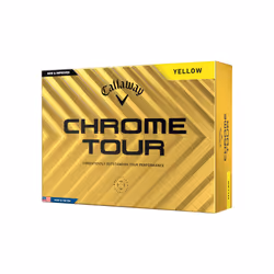 Callaway Golf Chrome Tour Premium Golf Ball 2024, Yellow