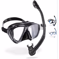 CRESSI Big Eyes+Alpha Ultra Dry Combo Black/Black - Combo Set Mask + Snorkel UD for Diving and Snorkelling, Black/Black, One  ...