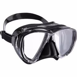 CRESSI Big Eyes+Alpha Ultra Dry Combo Black/Black - Combo Set Mask + Snorkel UD for Diving and Snorkelling, Black/Black, One Size, Adults