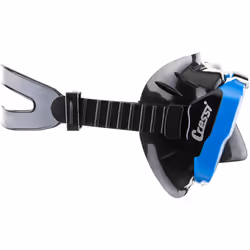 CRESSI Big Eyes Mask Black/Bluee - Single Big Eyes Mask for Diving and Snorkelling, Black/Blue, One Size, Adults