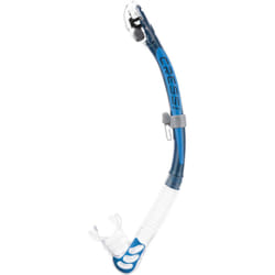 Cressi Unisex-Adult, Alpha Ultra Dry Snorkel Ideal for Snorkelling Apnea and Diving, Blue/Light Blue, One Size
