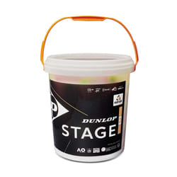 DUNLOP Tennis Ball Stage 2 Orange (60 Balls) - for Beginners & Kids on middle court