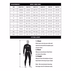 Osprey Men's Full Length 3 mm Summer Wetsuit, Adult Neoprene Surfing Diving Wetsuit, Origin, Red, L