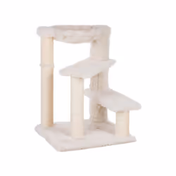 Trixie Baza Senior Cat Tree with Hammock and Steps | Scratching Posts | Cat Playground | Cream, Medium, (44544)