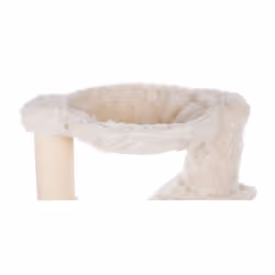 Trixie Baza Senior Cat Tree with Hammock and Steps | Scratching Posts | Cat Playground | Cream, Medium, (44544)