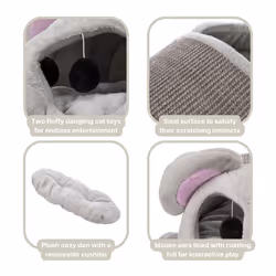 TRIXIE Lukas Cuddly Cave, 65 x 33 x 35 cm, Grey